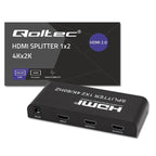 QOLTEC SPLITTER 2XHDMI 4KX2K | 6GB/S | 60HZ Kable i adaptery/Adaptery, przejściówki Your Sports Performance