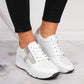 Rieker W N6304-80 white leather wedge shoes Footwear/Lifestyle/Rieker Your Sports Performance