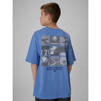 Boy's loose T-shirt with print 4F 4FJRSS26TTSHM4277-32S