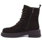 Women's leather ankle boots, suede, chocolate, Sergio Leone TR-02