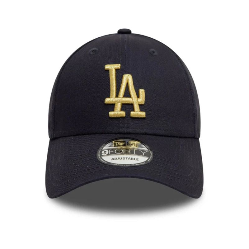 New Era 9FORTY MLB LA Los Angeles Dodgers Metallic Navy Strapback Cap - 60595193 Odzież/Czapki/Czapki z daszkiem Your Sports Performance