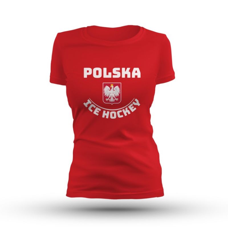 Ice Hockey Polska W SREBICEPLTS-RD-W T-shirt Clothing/Lifestyle/T-shirts/4F Your Sports Performance