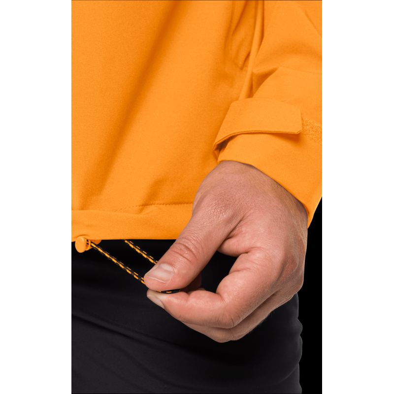 Jack Wolfskin HIGHEST PEAK JACKET M orange pop men's raincoat (1115131_3087) In preparation Your Sports Performance