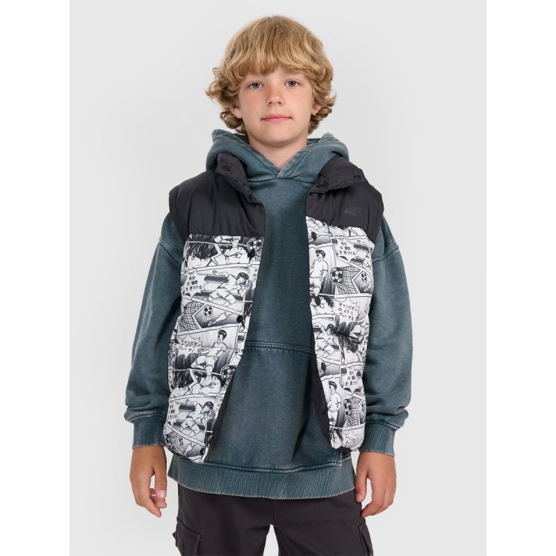 Boy's down vest with synthetic filling 4F 4FJRAW25TVJAM321-10A 4f