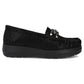 Women's leather platform loafers, black, Filippo DP7652 Filippo