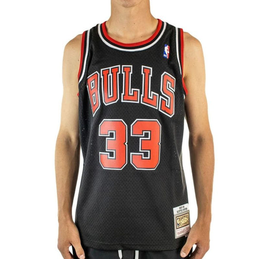 Mitchell & Ness Men's Chicago Bulls NBA Swingman Alternate Jersey Bulls 97 Scottie Pippen SMJYGS18151-CBUBLCK97SPI In preparation Your Sports Performance