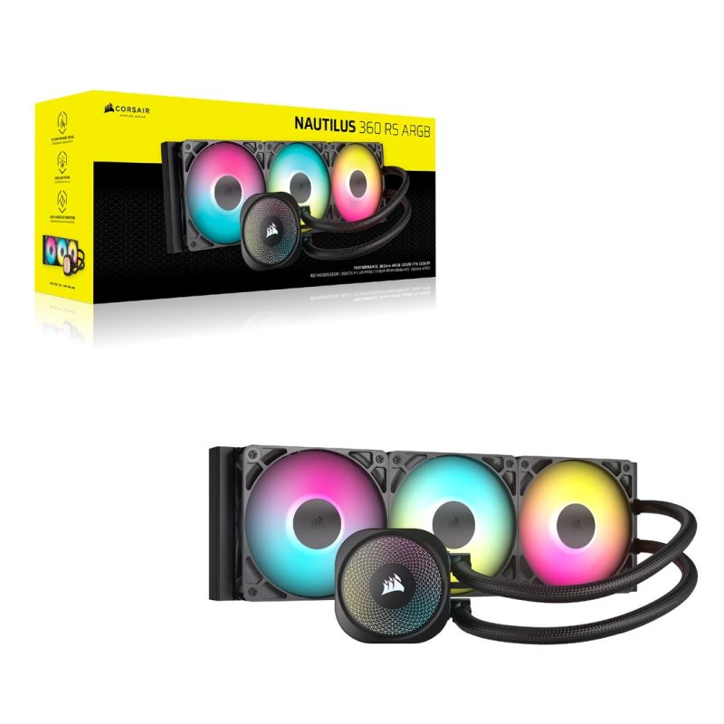 CORSAIR NAUTILUS 360 ARGB, 360mm Radiator, Liquid CPU Cooler Chłodzenie/Chłodzenie - zestawy chłodzenia wodnego Your Sports Performance