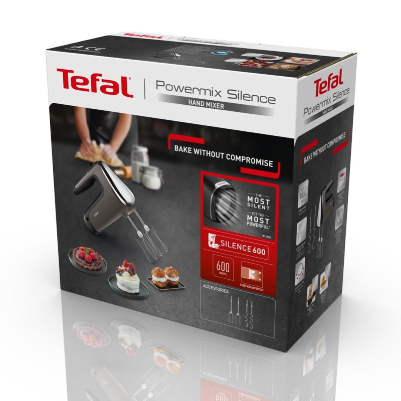 Tefal Powermix Silence HT650E 600W Silver Hand Mixer AGD - Produkty/Miksery / Blendery Your Sports Performance