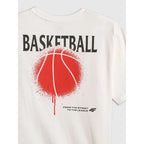 Boy's loose T-shirt with print 4F 4FJRSS26TTSHM3835-10S