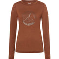 SUPER.NATURAL W Mountain Mandala Tree LS Women's Long-Sleeve Shirt, Brown