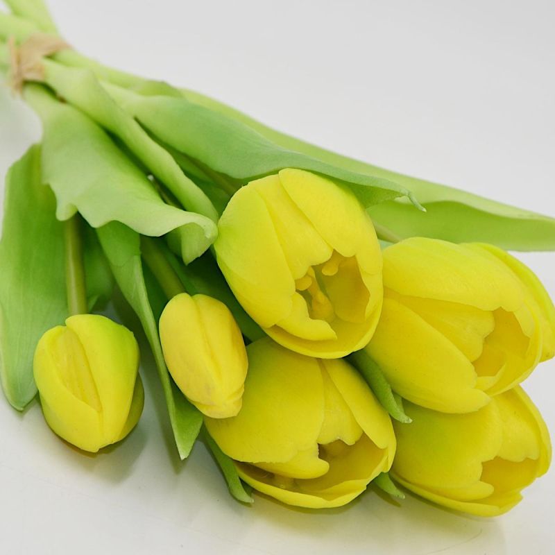 BOUQUET OF 7 YELLOW TULIPS 31 CM LIFE-LIKE SPRING DECORATION Home and Garden/Equipment Your Sports Performance