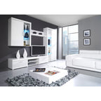 SAMBA hanging display cabinet (Unit 4) white/white gloss Bufety i witryny/Bufety i witryny na drewnianej podstawie Your Sports Performance