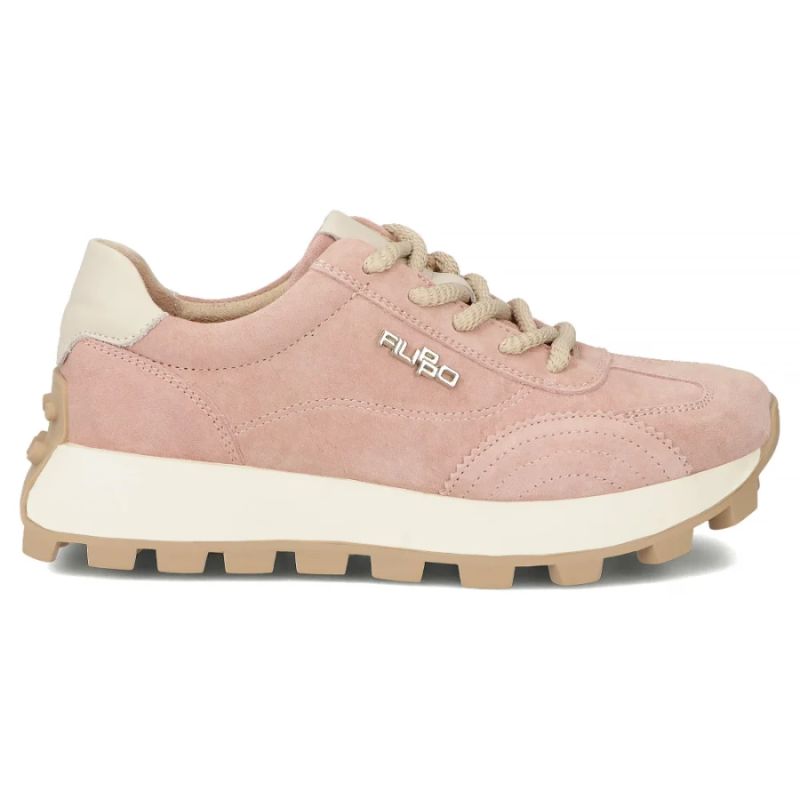 Leather platform sneakers, pink, Filippo DP7498