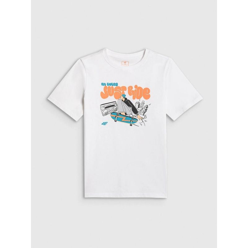 Boy's cotton T-shirt 4F 4FJRSS26TTSHM4171-10S