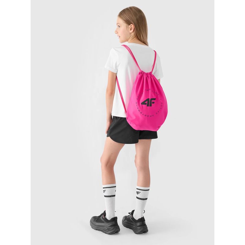 Quick-drying sports set for PE (shirt + shorts + bag) for girls 4F Junior 4FJWAW24TAPSF020-20S *Kategoria tymczasowa Your Sports Performance