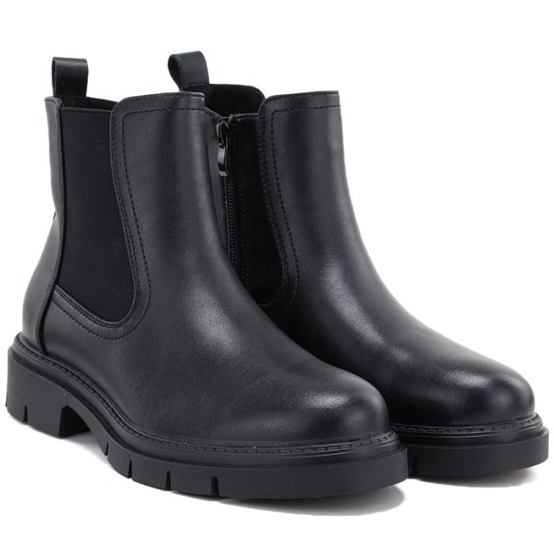 Women's leather ankle boots, black Sergio Leone BT-01-S