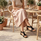 Women's openwork black sandals Filippo DS7889