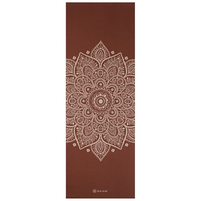 Gaiam Intense Rust Sundial Flower Yoga Mat 5mm 65733 Accessories/Training equipment Your Sports Performance