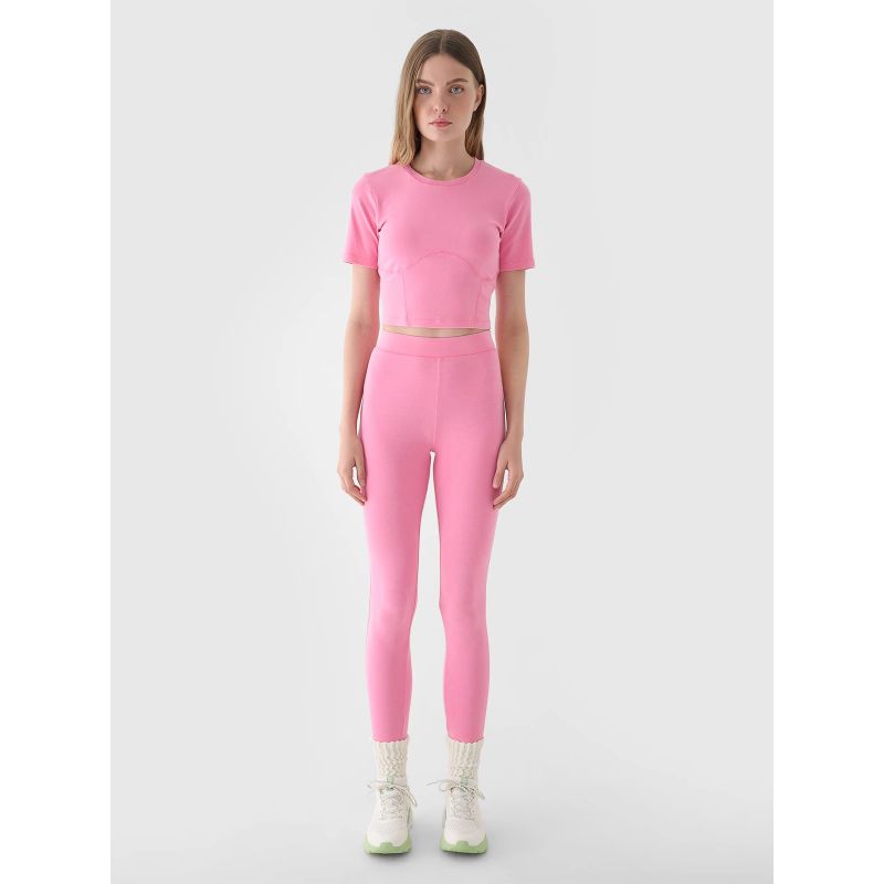 Women's crop top slim plain 4F 4FRAW24TTSHF2581-54S *Kategoria tymczasowa Your Sports Performance