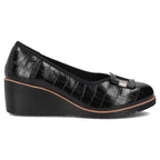 Leather wedge pumps black Filippo DP7661/26 BK Filippo