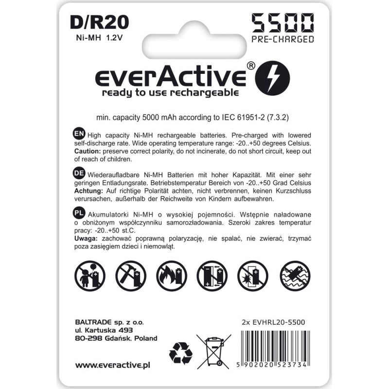 everActive EVHRL20-5500 battery pack (5500mAh ; Ni-MH) Baterie, akumulatorki i ładowarki/Akumulatorki Your Sports Performance