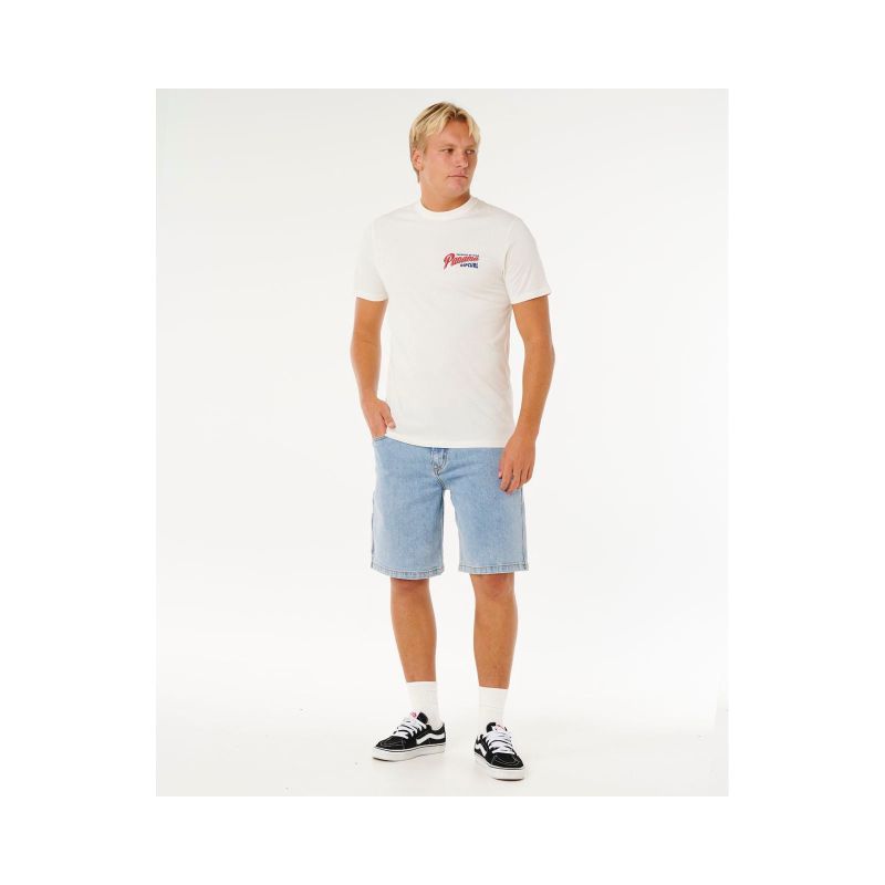 Men's T-shirt RIP CURL Desti Animals Tee white