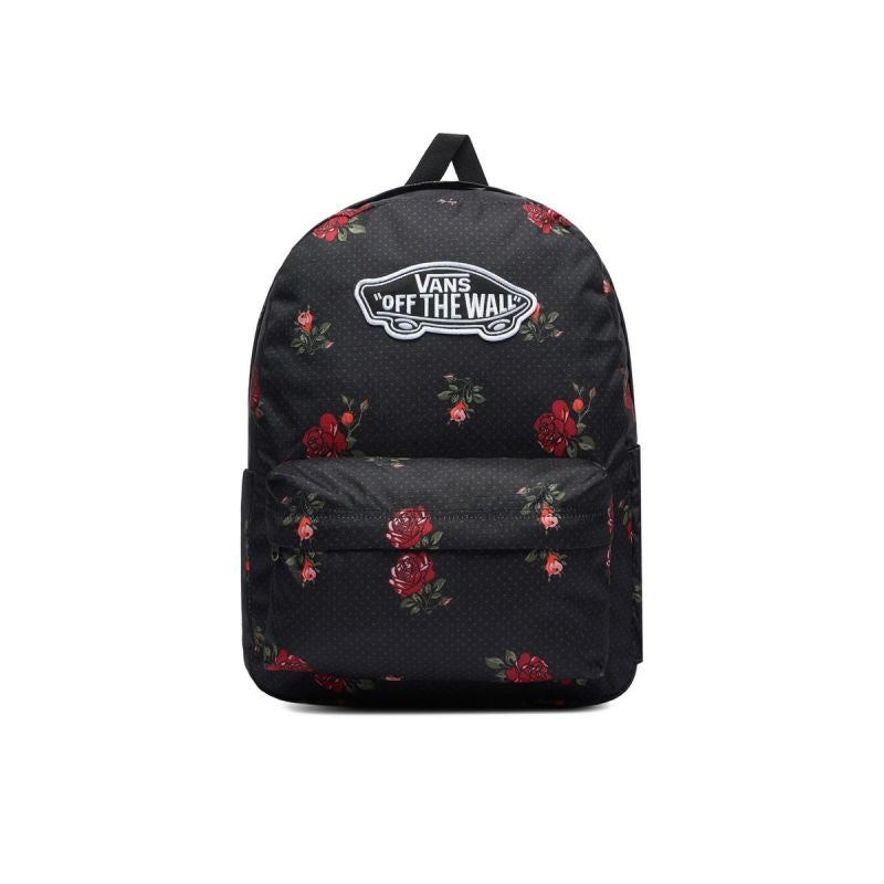 Vans Old Skool Classic Backpack – Black with Roses 22L