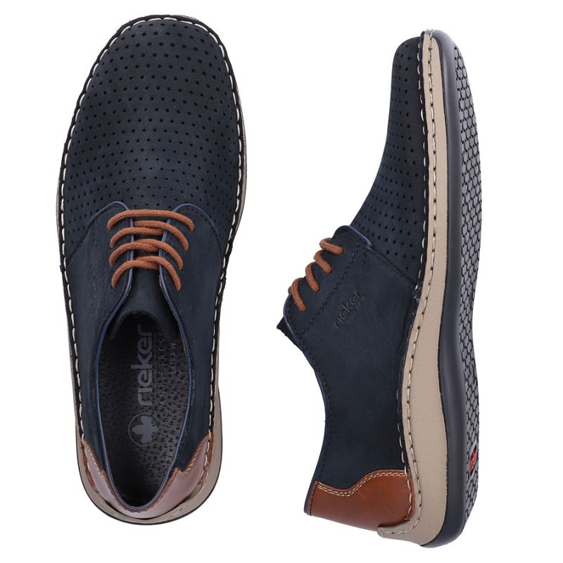 Rieker 05226-14 navy blue openwork leather shoes To be categorized Your Sports Performance