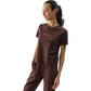 Women's T-shirt 4F F1354 dark brown 4FWSS24TTSHF1354 80S In preparation Your Sports Performance