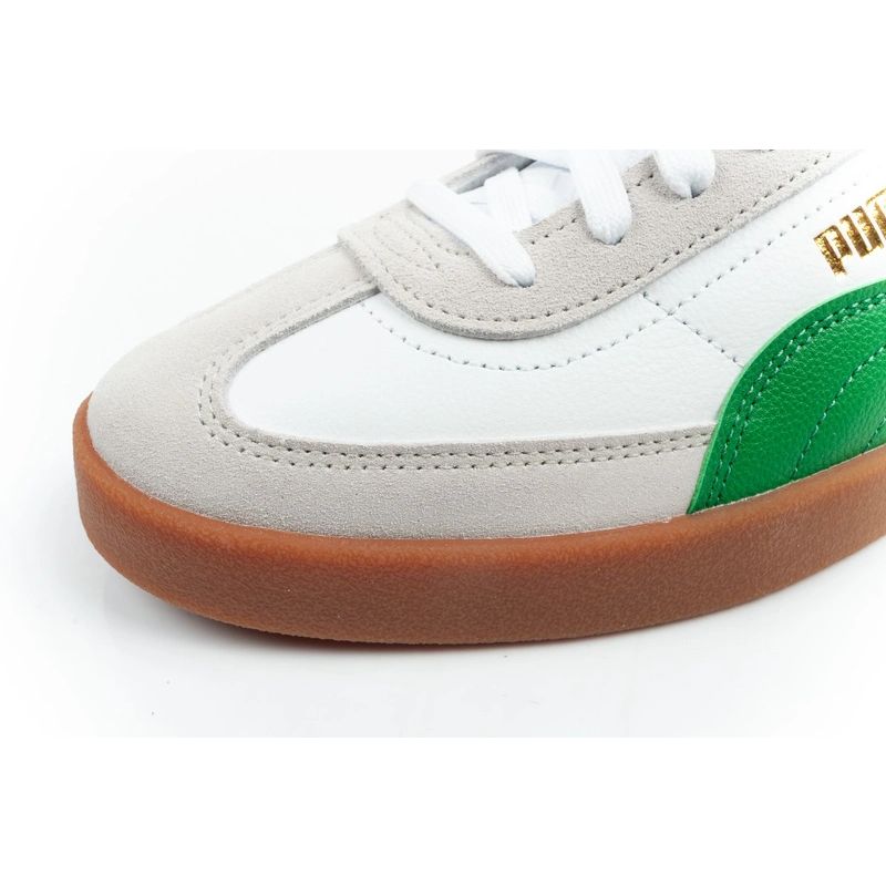 Puma Club II Era men's sports shoes sneakers leather white gray green Puma