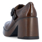 Women's brown high heel shoes Rieker 58053-25