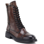 Brown Women’s Leather Worker Boots Artiker 59C1207