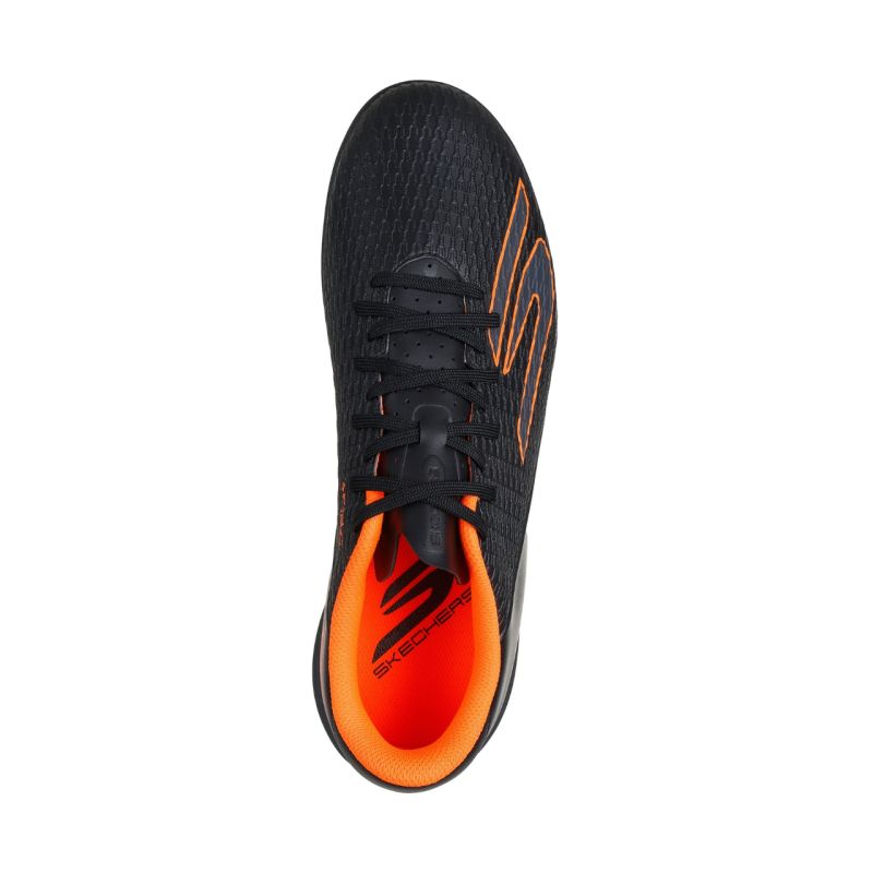 Skechers Club IC Football Boots Black and Orange 252136 BKOR Footwear Your Sports Performance