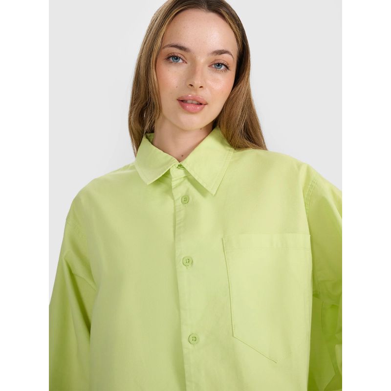 Women's oversize shirt with collar 4F 4FRSS25TSHIF130-73S *Kategoria tymczasowa Your Sports Performance