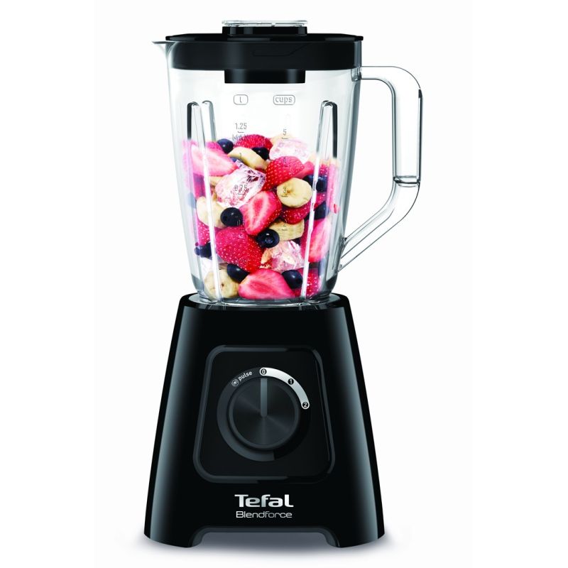 Tefal BlendForce II BL4208 blender 1.25 l Tabletop blender 600 W Black AGD - Produkty/Miksery / Blendery Your Sports Performance