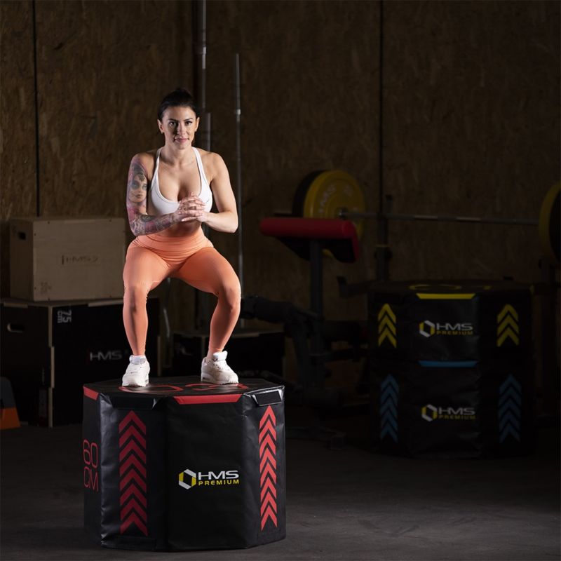 Set of three HMS Premium octagonal plyometric boxes PYOBS01 In preparation Your Sports Performance