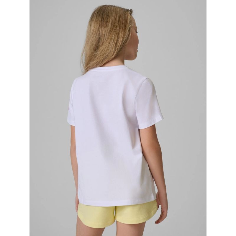 Girls' cotton T-shirt 4F 4FJRSS26TTSHF3913-10S