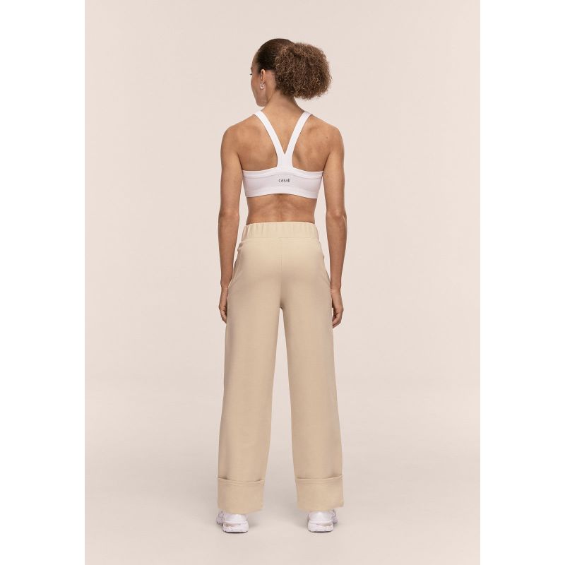 CASALL Aria Turn Up Straight Jogger Women's Pants, Beige