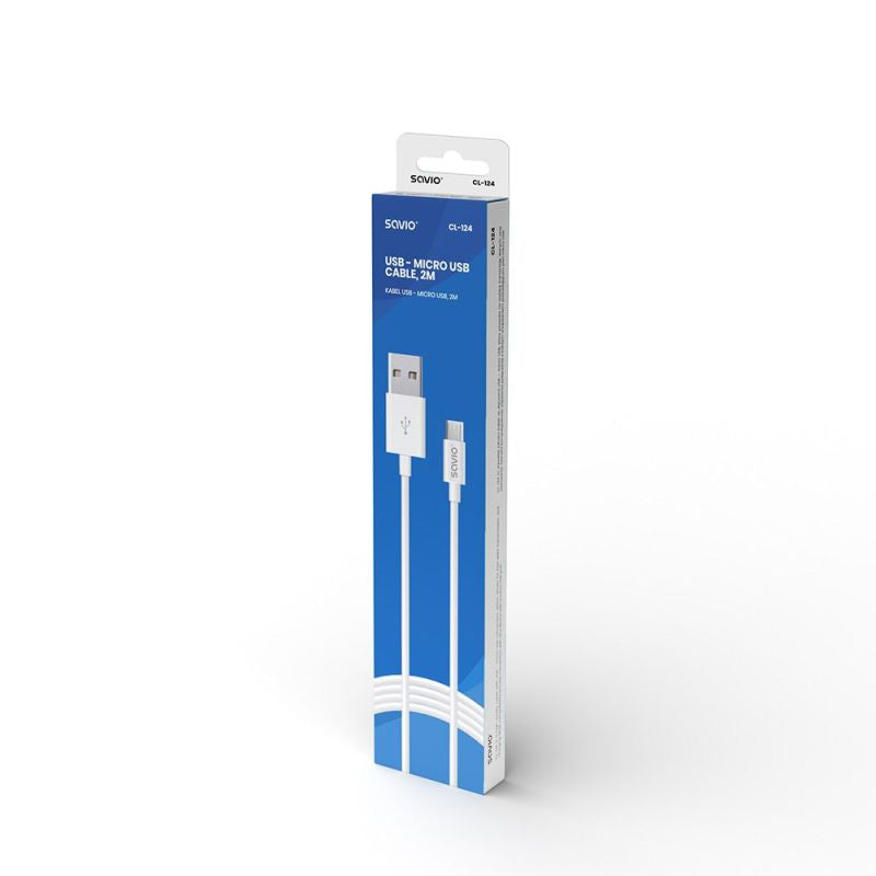 SAVIO CL-124 cable (Micro USB - USB 2.0 type A; 2m; white) In preparation Your Sports Performance