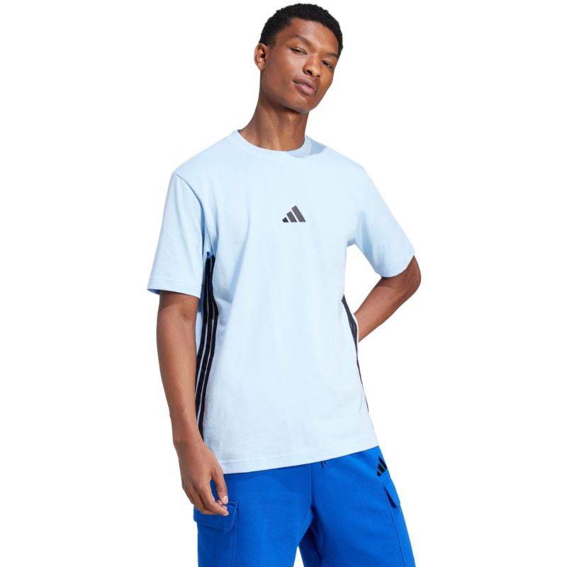 Men's adidas Essentials 3 Stripes T-shirt blue JE6397