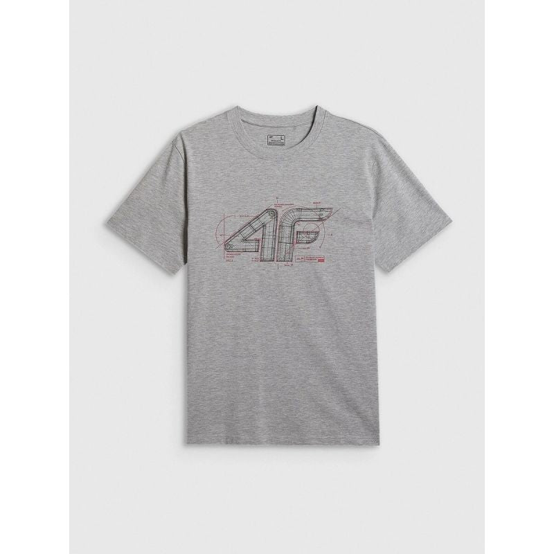 Men's regular-fit graphic T-shirt 4F 4FRSS26TTSHM3989-10S