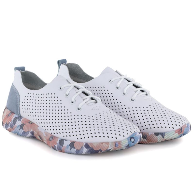 Women's leather openwork shoes white Artiker 58C0586 To be categorized Your Sports Performance