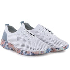 Women's leather openwork shoes white Artiker 58C0586 To be categorized Your Sports Performance