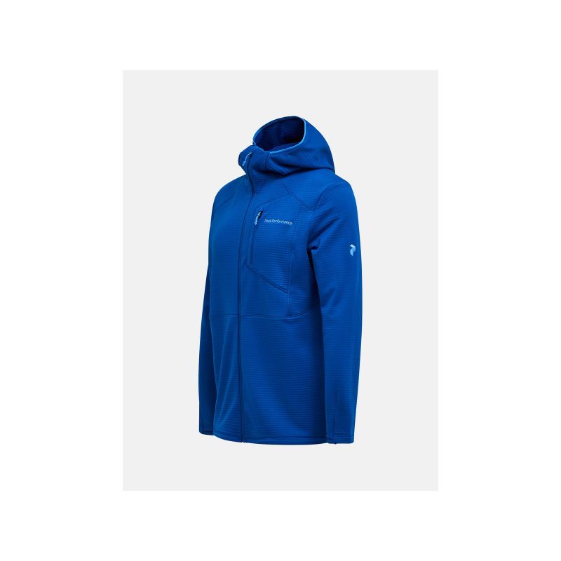 Men's PEAK PERFORMANCE M Trail Polartec Power Grid Zip Hoodie, Blue