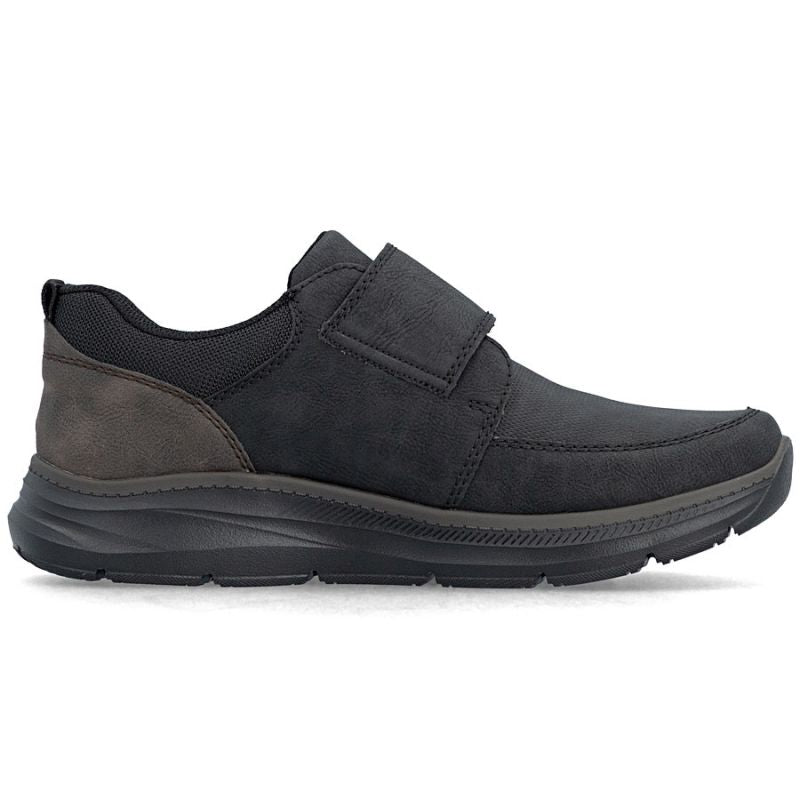 Rieker B1854-00 men's comfortable black Velcro shoes