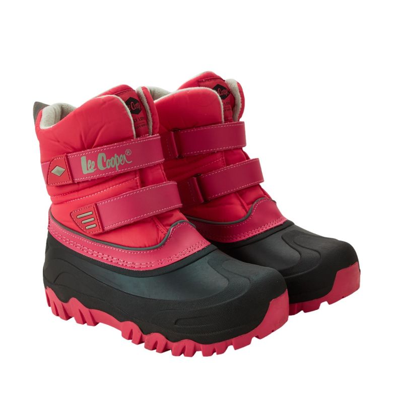 Lee Cooper pink and black children's boots LCJ-26-44-4574K