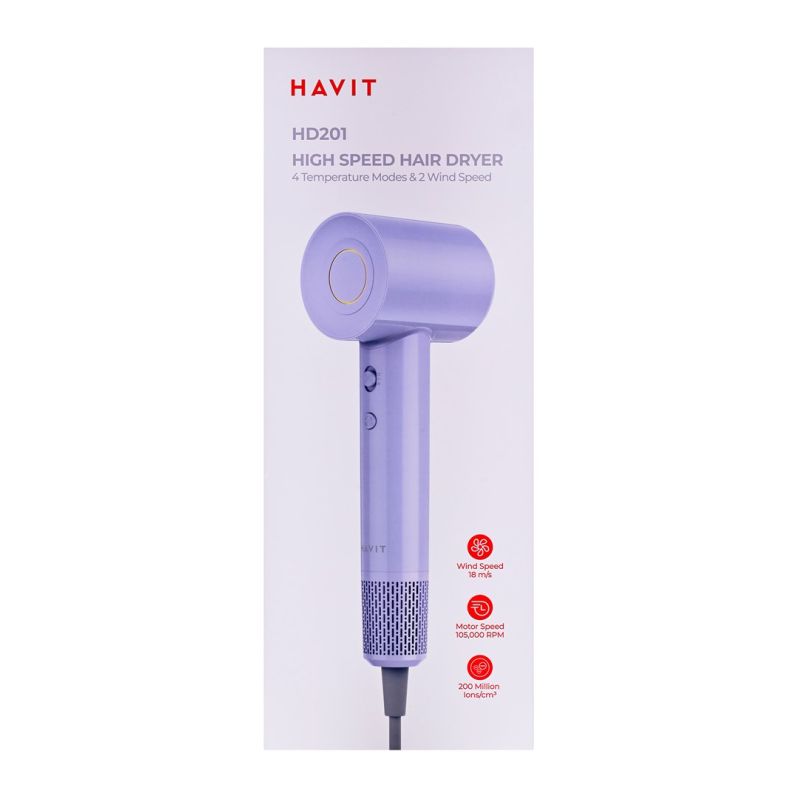 Havit HD201-EU Hair Dryer (Purple) AGD - Produkty/Suszarki do włosów Your Sports Performance