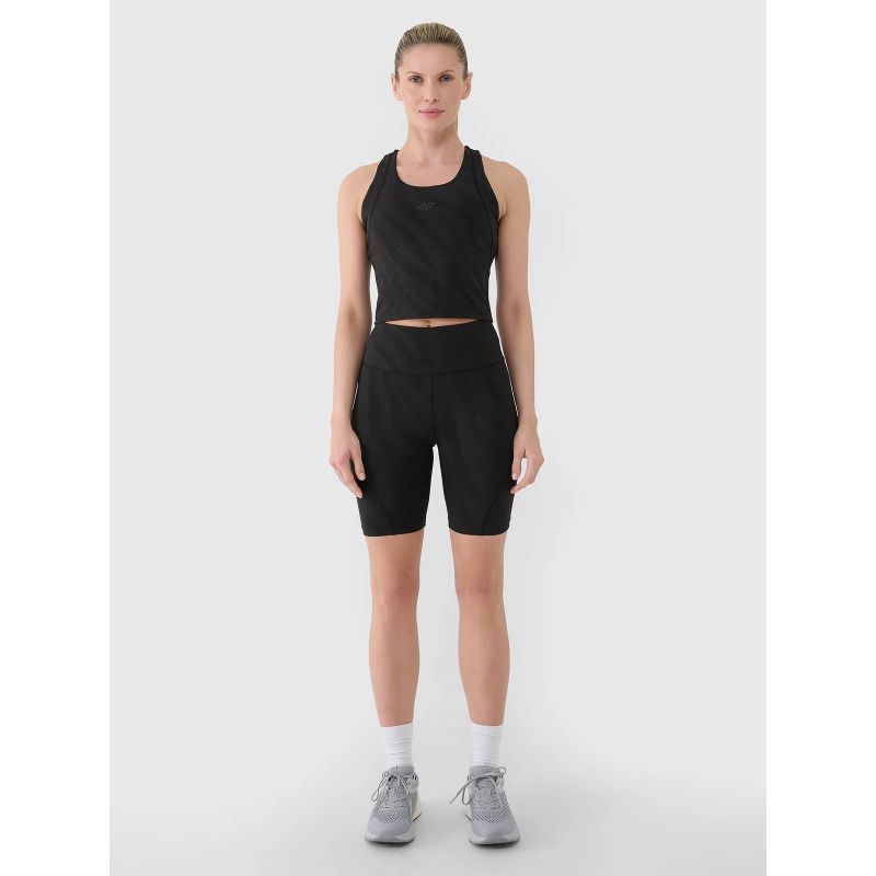 Women's quick-drying training crop top 4F 4FWSS25TFSLF413-20S *Kategoria tymczasowa Your Sports Performance