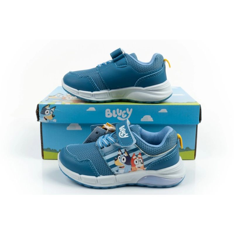 Leomil children's sports shoes Bluey sneakers, lightweight, with Velcro, LED, blue