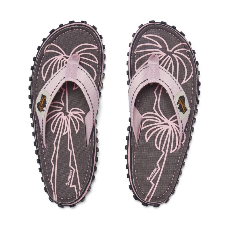 Gumbies unisex flip-flops ISLANDER FLIP-FLOP PALM LEAF PINK Gumbies